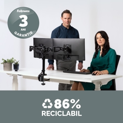 Brat monitor ajustabil dublu Fellowes 