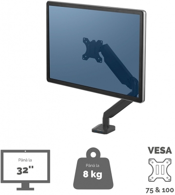 Brat pentru monitor seria Platinum negru Fellowes
