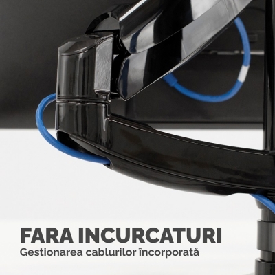 Brat dublu vertical pentru monitor seria Platinum Fellowes