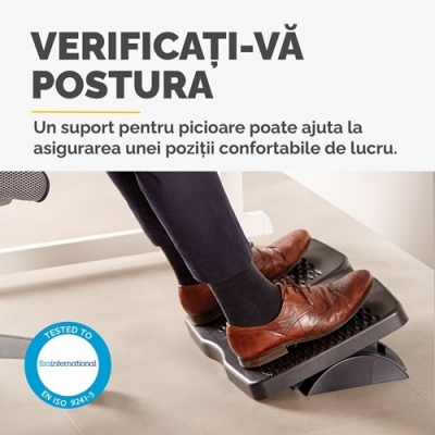 Suport negru de picioare Refresh Foot Fellowes