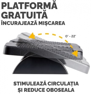 Suport negru de picioare Refresh Foot Fellowes
