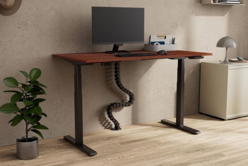 Canal cablu vertical, Fellowes, Filex, cu magnet si prindere cu surub, 130cm, negru