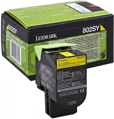 Cartus Toner Yellow Return Nr.802Sy 80C2Sy0 2K Original Lexmark Cx310N