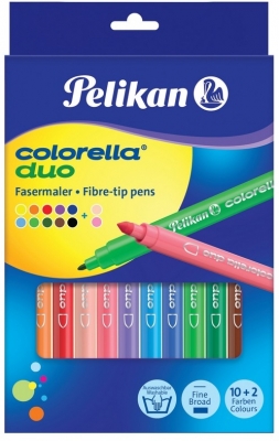 Carioci colorella duo C407, set 12 culori Pelikan