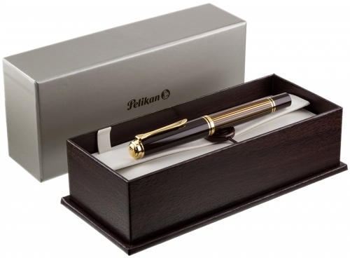 Stilou Souveran M800 Black-Brown, penita M, Pelikan