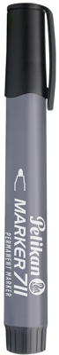 Marker permanent 711, reincarcabil, varf rotund, culoare negru, Pelikan 