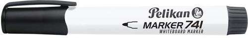 Marker whiteboard 741, culoare negru, varf rotund, Pelikan