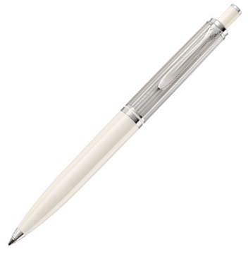 Roller Souveran R405, accesorii placate cu argint, corp silver-white, Pelikan 