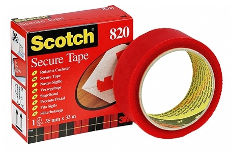 Banda adeziva de securitate 35 mm x 33 m, 3M 