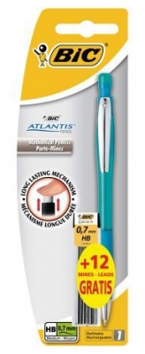 Creion mecanic 0.7 mm + 1 cutie mina Atlantis Bic