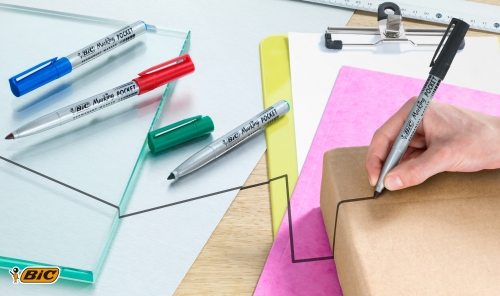 Marker permanent 1445 rosu 1.1 mm, Bic