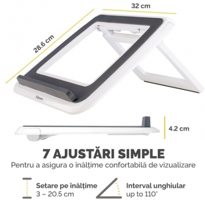 Suport alb pentru laptop I-Spire Fellowes