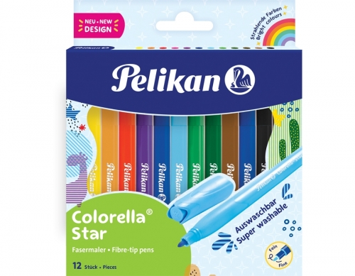 Set carioci Colorella Star C302, varf 0.8 mm, 12 culori/set, Pelikan