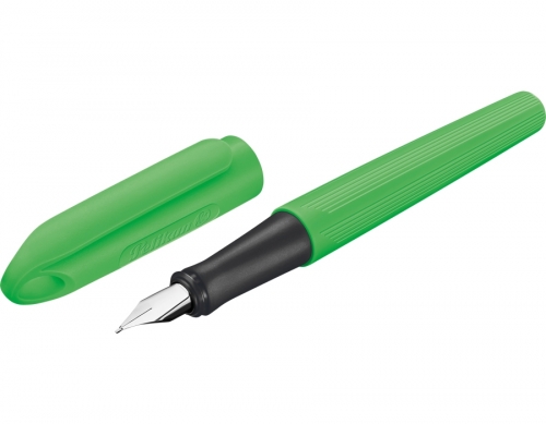 Stilou Happy Pen, galben neon/verde neon + 6 patroane mici, blister, Pelikan