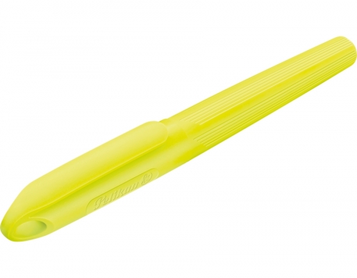 Stilou Happy Pen, galben neon/verde neon + 6 patroane mici, blister, Pelikan