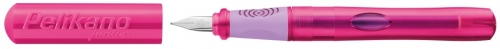 Stilou Junior, penita A, grip ergonomic, pentru dreptaci, culoare roz, in cutie de carton, Pelikan