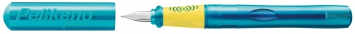 Stilou Junior, penita L, grip ergonomic, pentru stangaci, culoare turcoaz, in cutie de carton, Pelikan