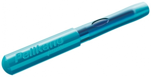 Stilou Junior, penita L, grip ergonomic, pentru stangaci, culoare turcoaz, in cutie de carton, Pelikan