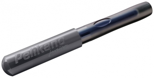 Stilou Junior, penita L, grip ergonomic, pentru stangaci, culoare antracit, in cutie de carton, Pelikan