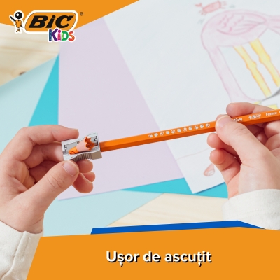 Creioane colorate 12 culori Evolution Bic