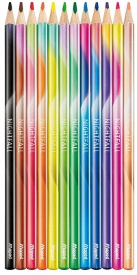 Creioane colorate Nightfall 12 culori/set Maped 