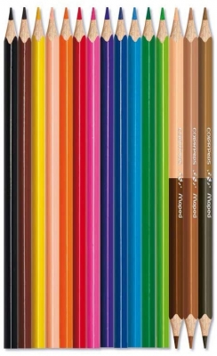 Creioane colorate Color Peps World 12 + 3 culori/set Maped