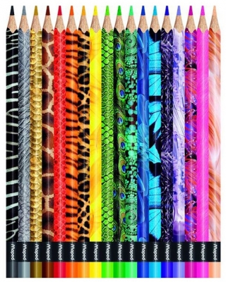 Creioane Colorate, Color Peps Animals, FSC, 18 culori/set, Maped 