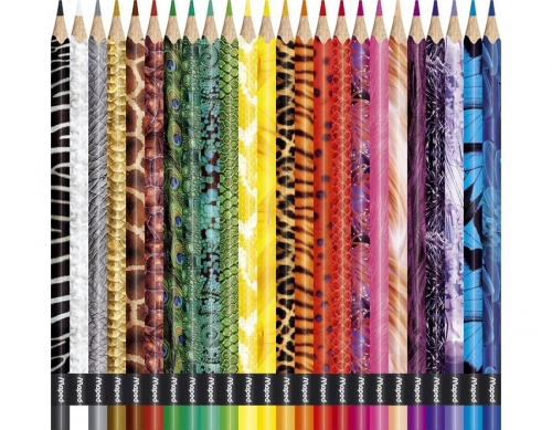 Creioane Colorate, Color Peps Animals, FSC, 24 culori/set, Maped