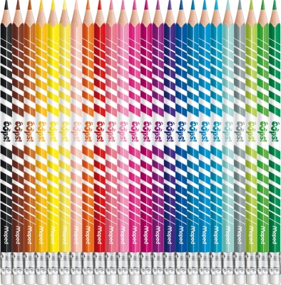 Creioane colorate Color Peps Oops cu guma 24 culori/set Maped