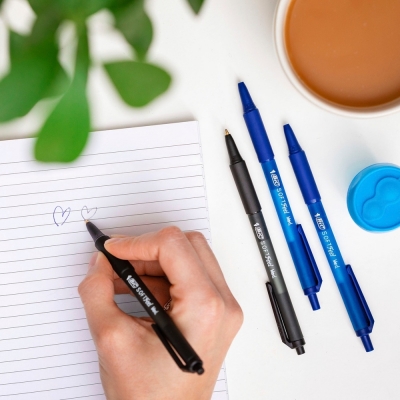 Pix BIC, Soft Feel Clic Grip, diverse culori, 3 buc/set