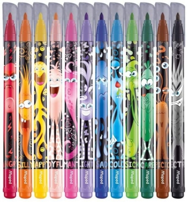 Carioca Color Peps Monster, 12 culori/set, Maped 