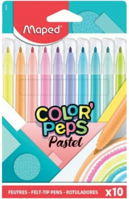 Carioca Color Peps Pastel, 10 culori/set, Maped