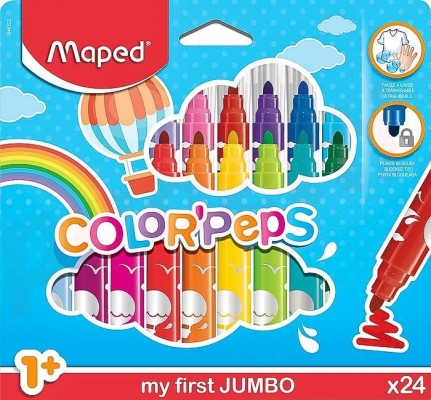 Carioca Color Peps My First Jumbo, 24 culori/set, Maped 