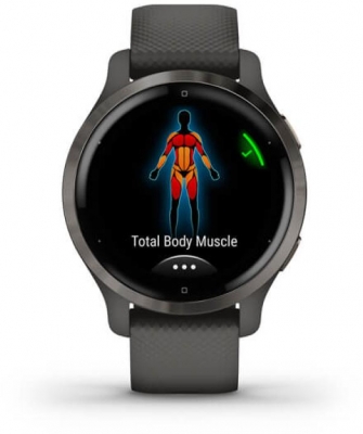 Ceas Smartwatch Garmin Venu 2S, GPS Wi-Fi, Grey + Slate
