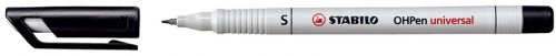 Marker OHP S 0.4 mm negru non permanent Stabilo