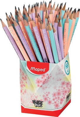 Creioane cu guma Black Peps Pastel HB 72 buc/set Maped