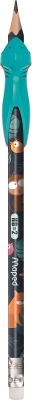 Creion cu guma Maped HB Jungle Fever, 2buc/set cu ghidaj degete blister