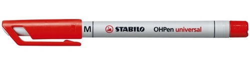 Marker non-permanent OHPen, 1 mm, rosu Stabilo