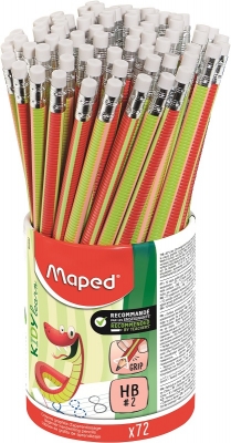 Set Creione cu radiera Maped HB Kidy Learn cu grip borcan 72 buc