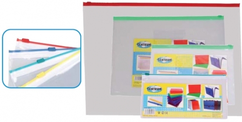 Pungi plastic ziplock, 442 x 320 mm, transparent, diverse culori, Centrum
