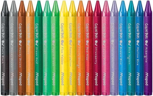 Creioane cerate colorate Color Peps Mini Wax, 18 culori/set, Maped