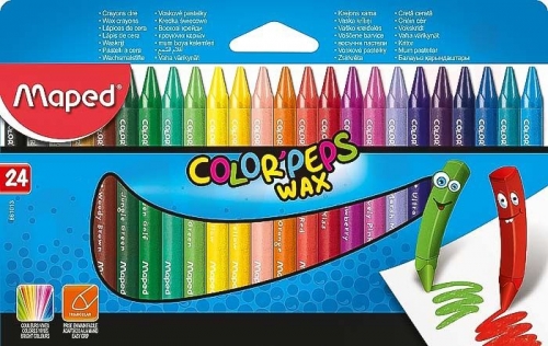 Creioane cerate colorate Color Peps Mini Wax, 24 culori/set, Maped 