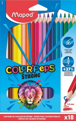 Creioane colorate Colors Peps Strong 18 culori/set Maped 