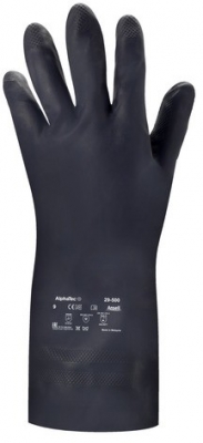 Manusi Alphatech 29-500 Ansell, protectie chimica, negru