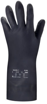 Manusi Alphatech 29-500 Ansell, protectie chimica, negru