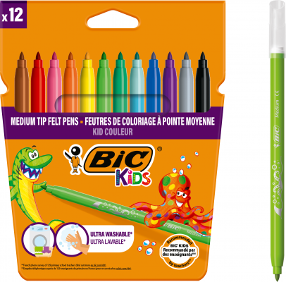 Set Coloriaj Kids creioane colorate, creioane cerate si carioci 36 buc/set Bic
