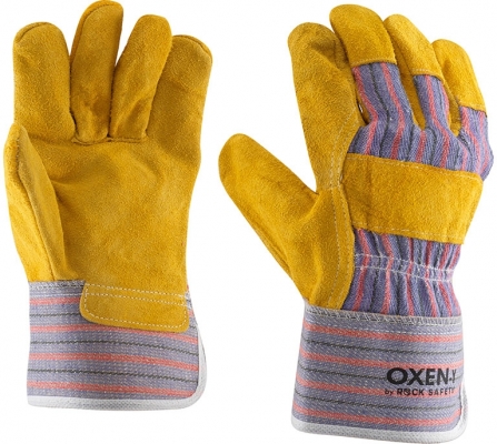 Manusi din piele spalt de bovina, marime: 10.5, Galben,Oxen Rock Safety 