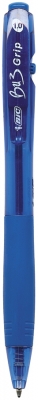Pix BU3 Grip, 1.0 mm, retractabil, albastru, blister 2 buc/set BIC