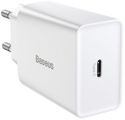 Incarcator retea Baseus Speed Mini, Quick Charge 20W, 1 x USB Type-C 5V/3.0A, alb