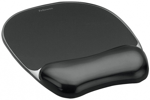 Mousepad cu suport pentru incheietura mana Crystal Fellowes negru
